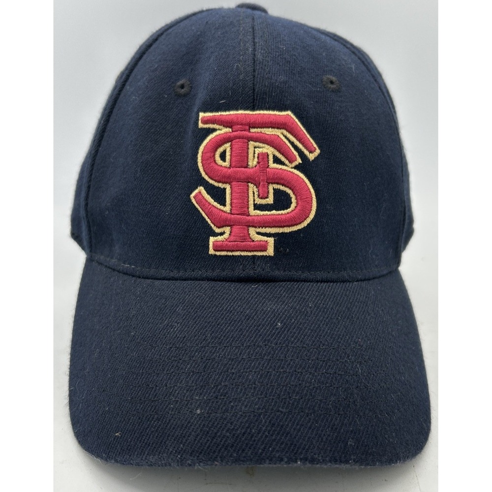 Florida Seminoles Hat Cap Black Red Baseball University One Fit L/XL See Pict
